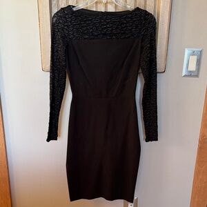 Banana Republic Black Long Sleeve Dress